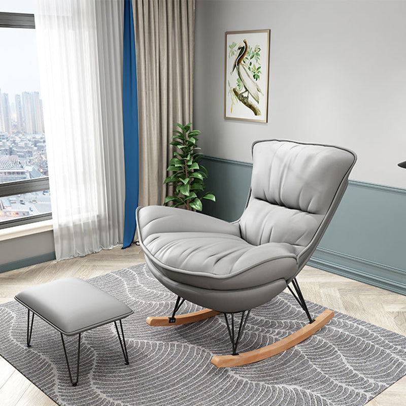 35.82" L x 39.76" W x 34.25" H Armless Lounge Chair with Ottoman for Living Room