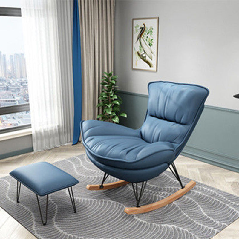 35.82" L x 39.76" W x 34.25" H Armless Lounge Chair with Ottoman for Living Room