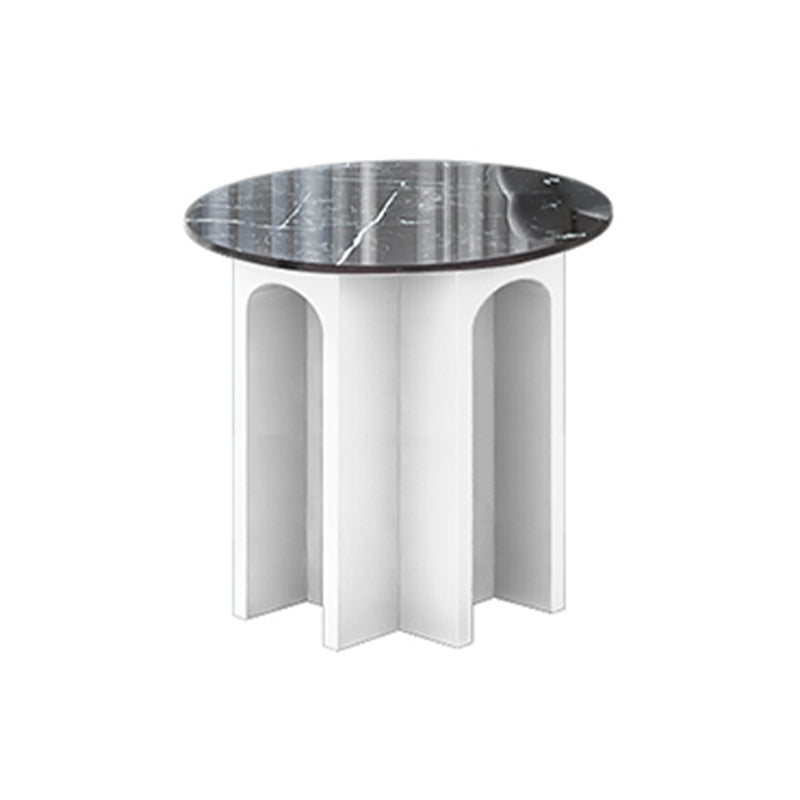 Pedestal 1 Single Coffee Table Marble/Metallic Cocktail Table