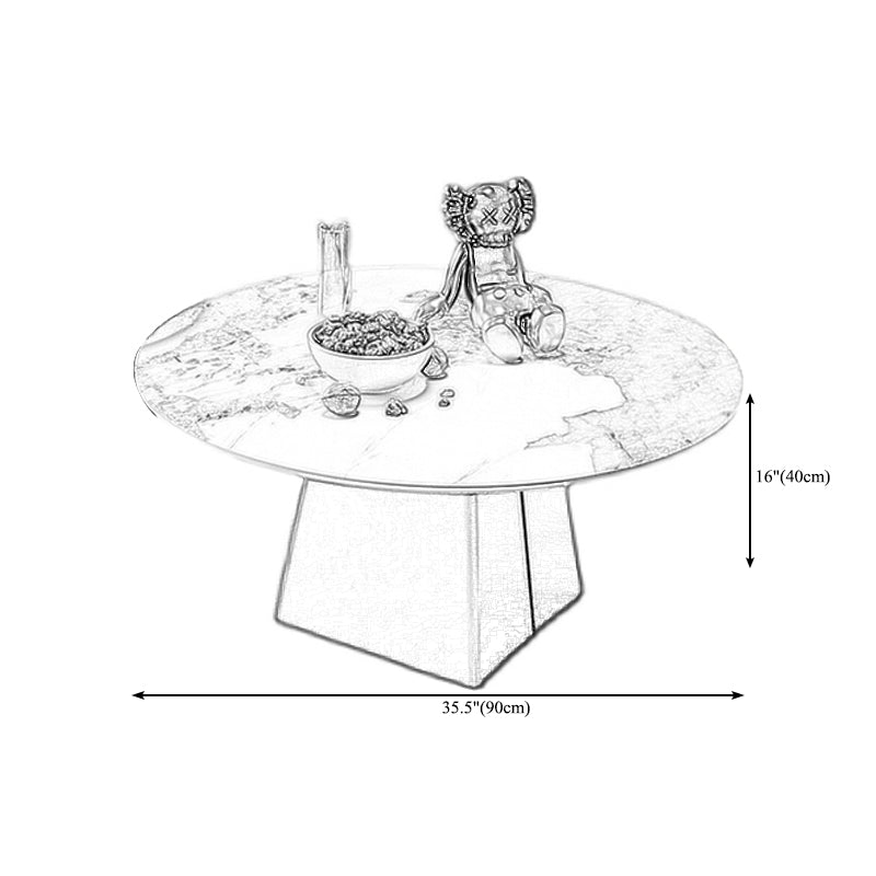 Contemporary with Casters Coffee Table Slate Pedestal Cocktail Table