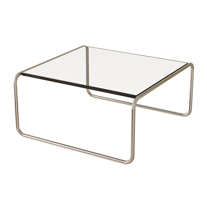 Sled 2 Nesting Coffee Table Modern Glass Coffee Table in Black and White