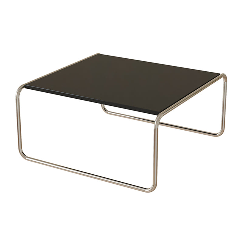 Sled 2 Nesting Coffee Table Modern Glass Coffee Table in Black and White