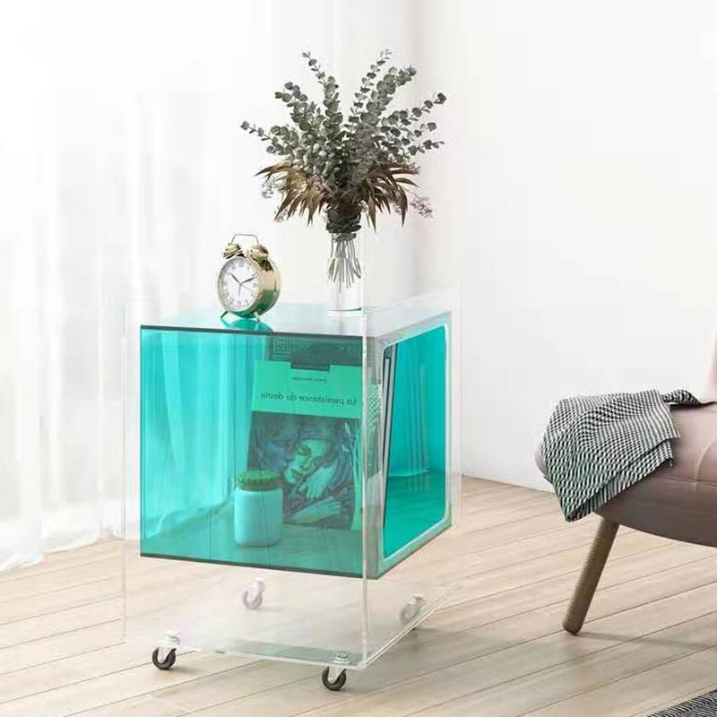 Modernism with Casters Coffee Table Acrylic 18.1'' Cocktail Table