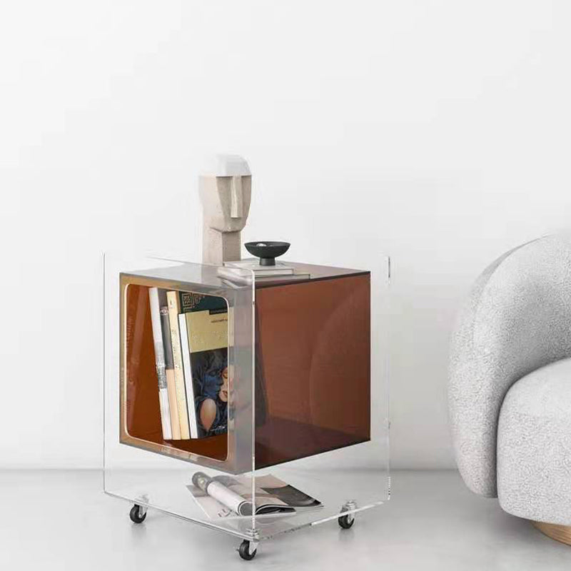Modernism with Casters Coffee Table Acrylic 18.1'' Cocktail Table