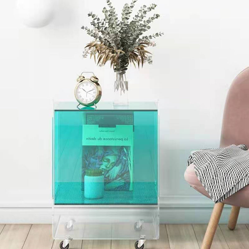 Modernism with Casters Coffee Table Acrylic 18.1'' Cocktail Table
