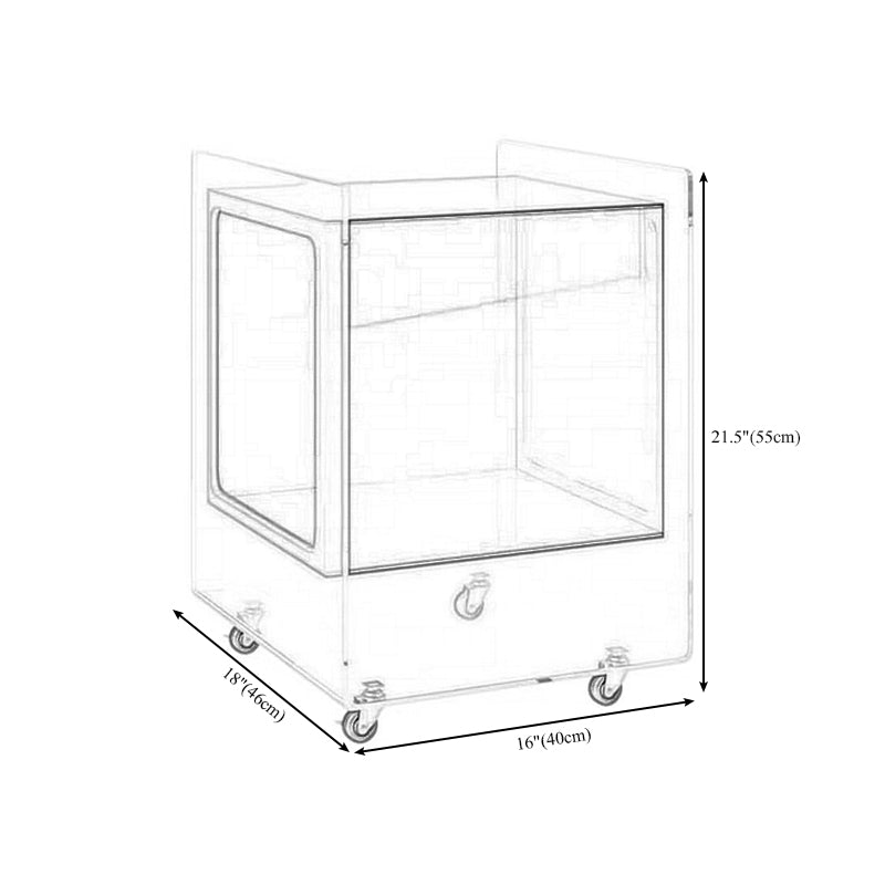Modernism with Casters Coffee Table Acrylic 18.1'' Cocktail Table