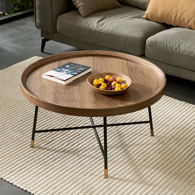 Nordic Round/Rectangle/Triangle Coffee Table Wood Cross Legs Cocktail Table