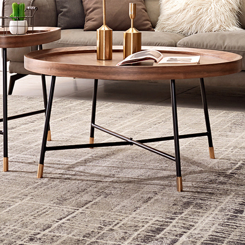 Nordic Round/Rectangle/Triangle Coffee Table Wood Cross Legs Cocktail Table
