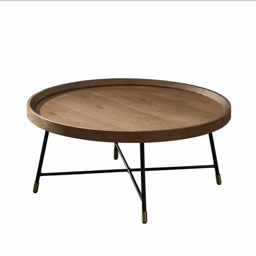 Nordic Round/Rectangle/Triangle Coffee Table Wood Cross Legs Cocktail Table