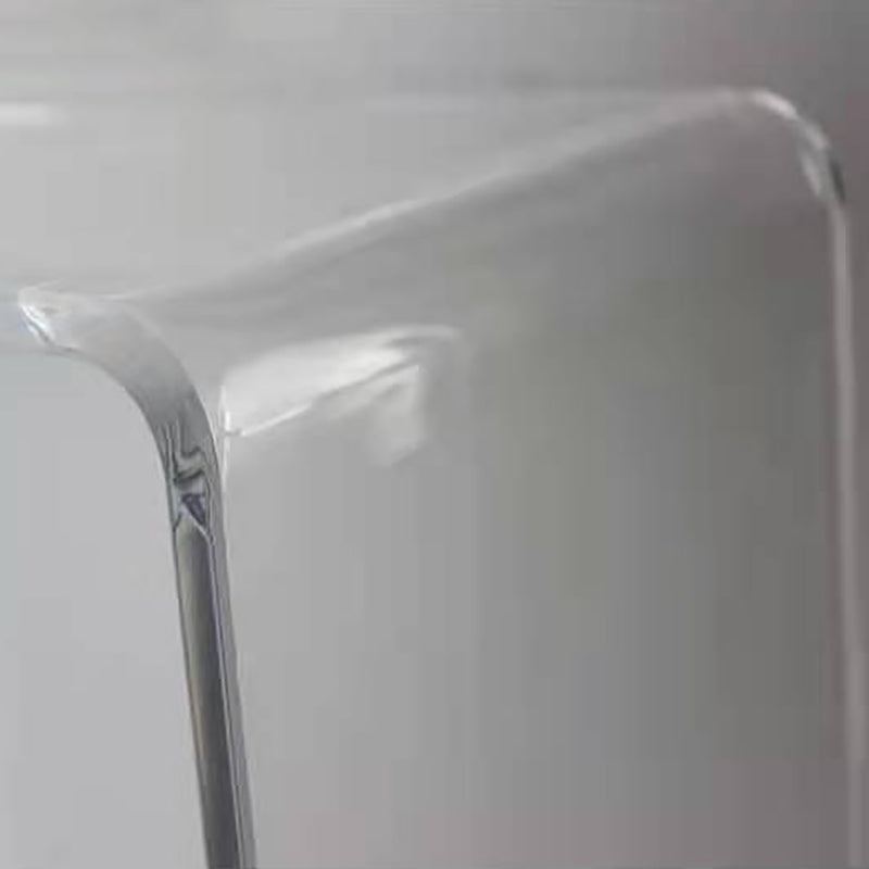 Sled 1 Single Coffee Table Clear Acrylic Cocktail Table with Casters