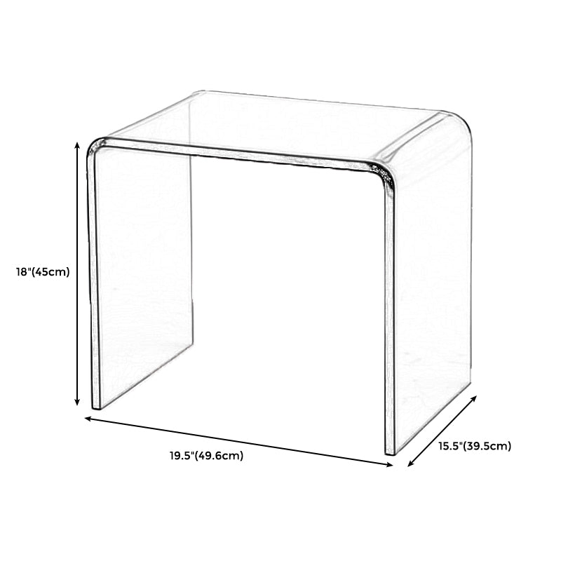 Sled Actylic Coffee Table Rectangular 1 Single Cocktail Table