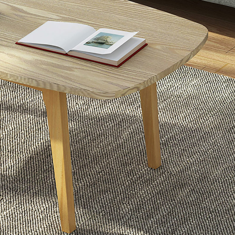 Modern Style Solid Wood Top Rectangular Walnut/wood Coffee Table