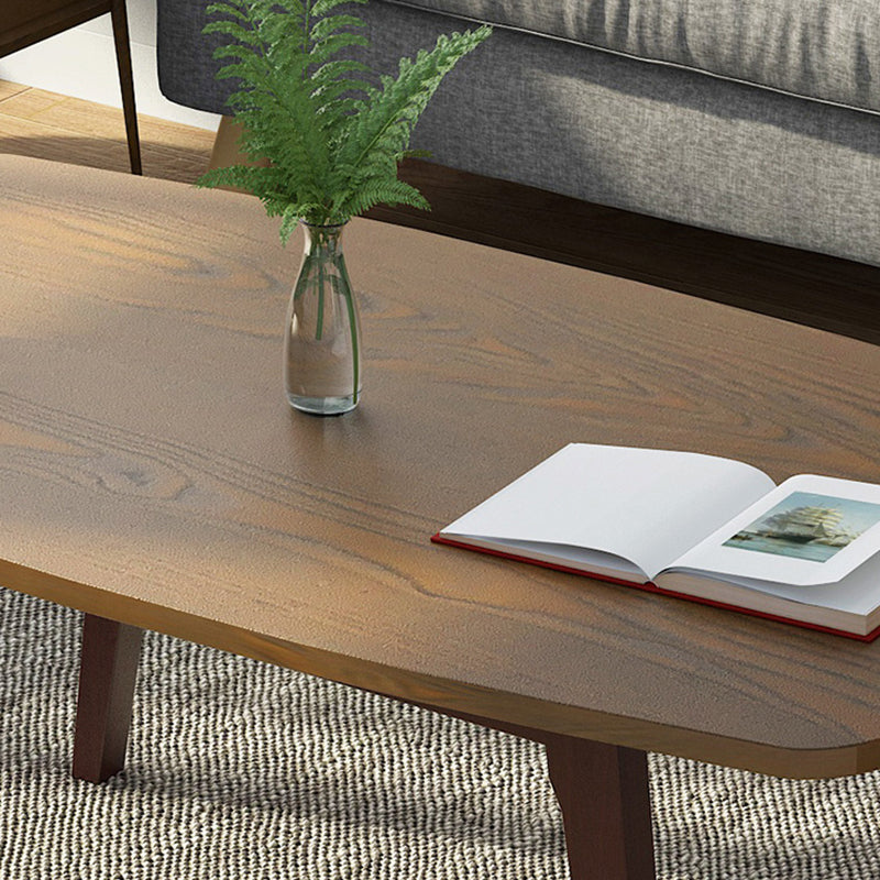 Modern Style Solid Wood Top Rectangular Walnut/wood Coffee Table