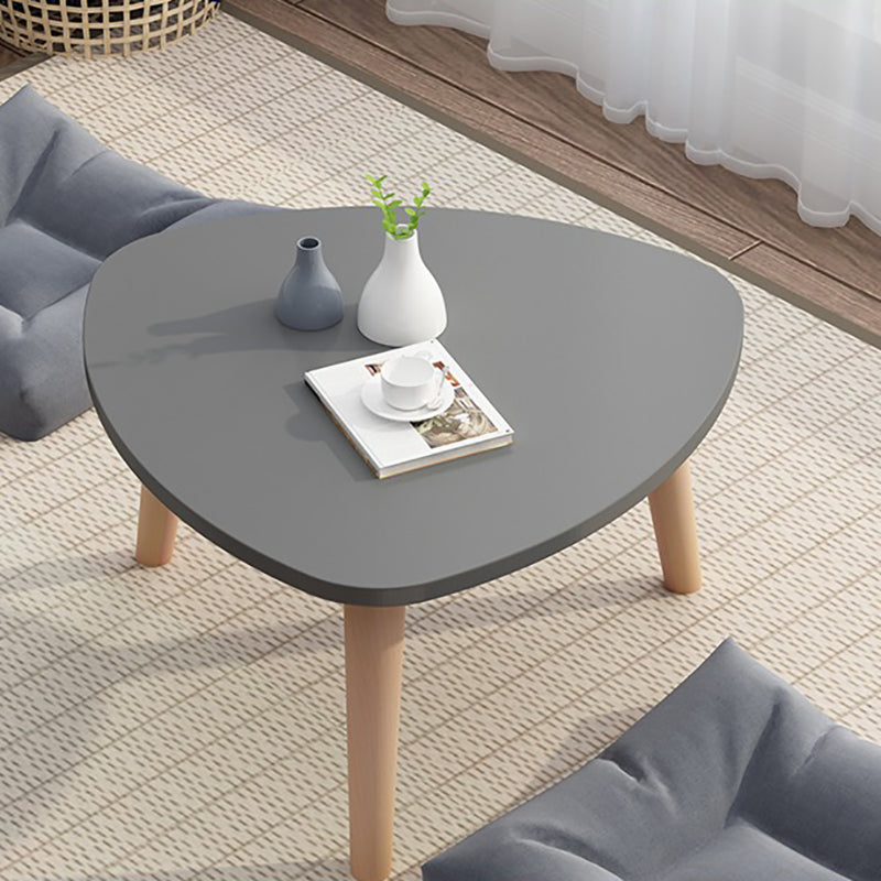 Black/white/grey Round Coffee Table Made of Wood and Wood-based Panel
