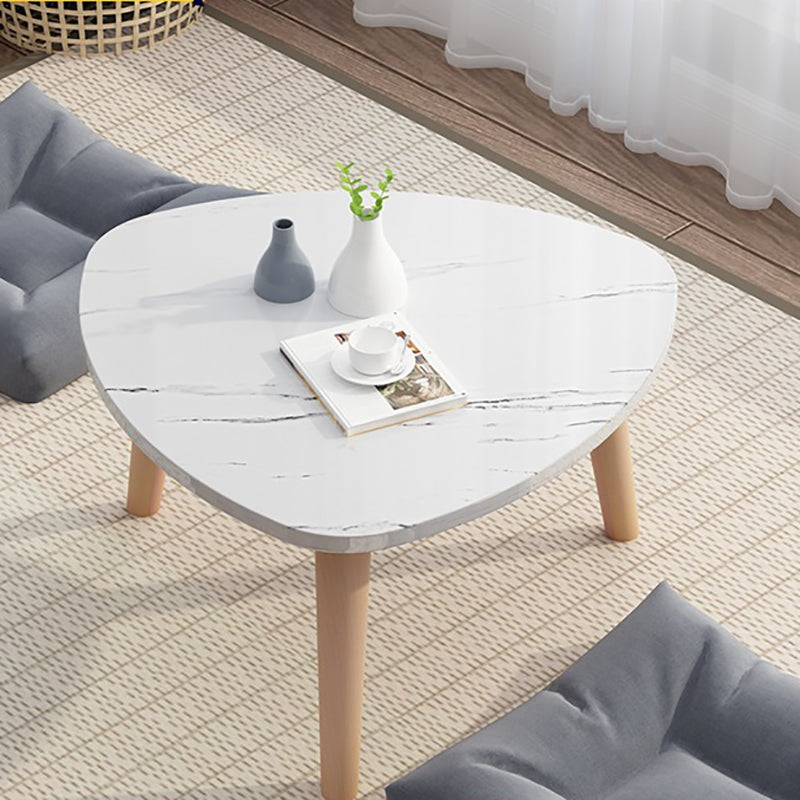 Black/white/grey Round Coffee Table Made of Wood and Wood-based Panel