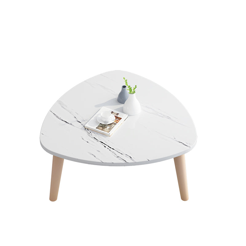 Black/white/grey Round Coffee Table Made of Wood and Wood-based Panel