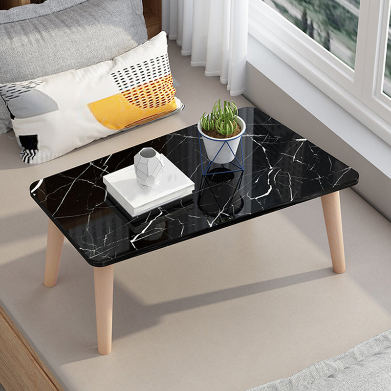 Black/white/grey Round Coffee Table Made of Wood and Wood-based Panel