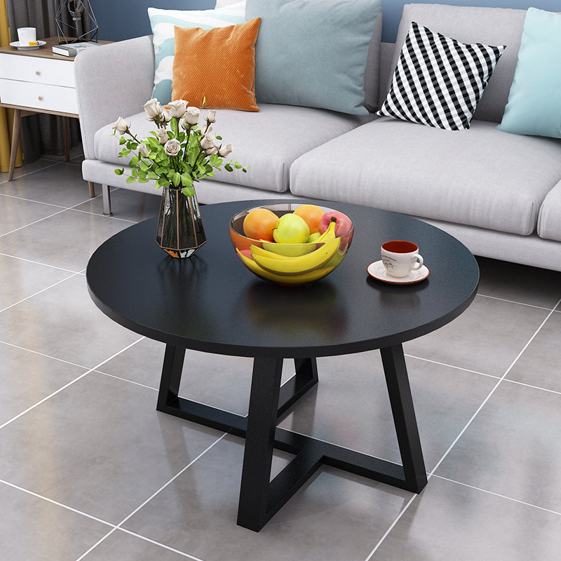 Modern Style White/black/wood/yellow/walnut Round Wood-based Craft Top Coffee Table