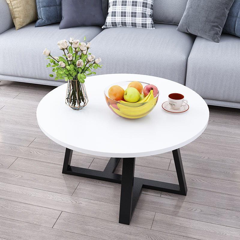 Modern Style White/black/wood/yellow/walnut Round Wood-based Craft Top Coffee Table