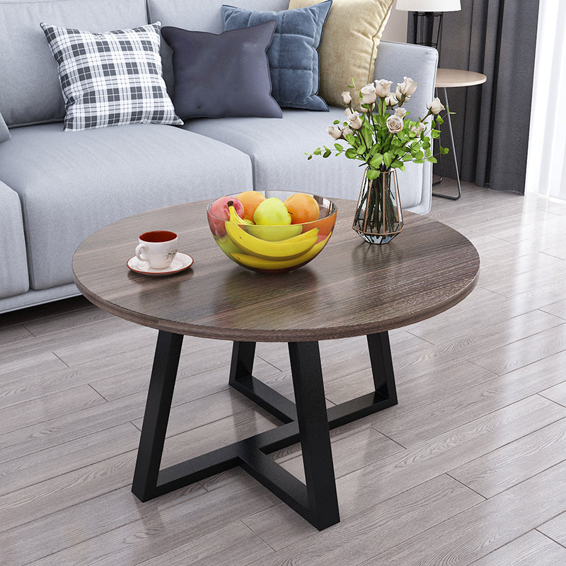 Modern Style White/black/wood/yellow/walnut Round Wood-based Craft Top Coffee Table