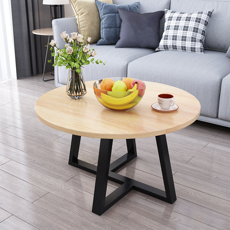 Modern Style White/black/wood/yellow/walnut Round Wood-based Craft Top Coffee Table