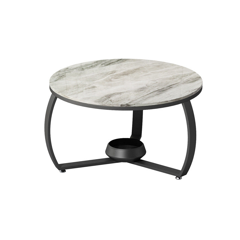 Round Cross Legs Coffee Table  Contemporary  Cocktail Table for Home