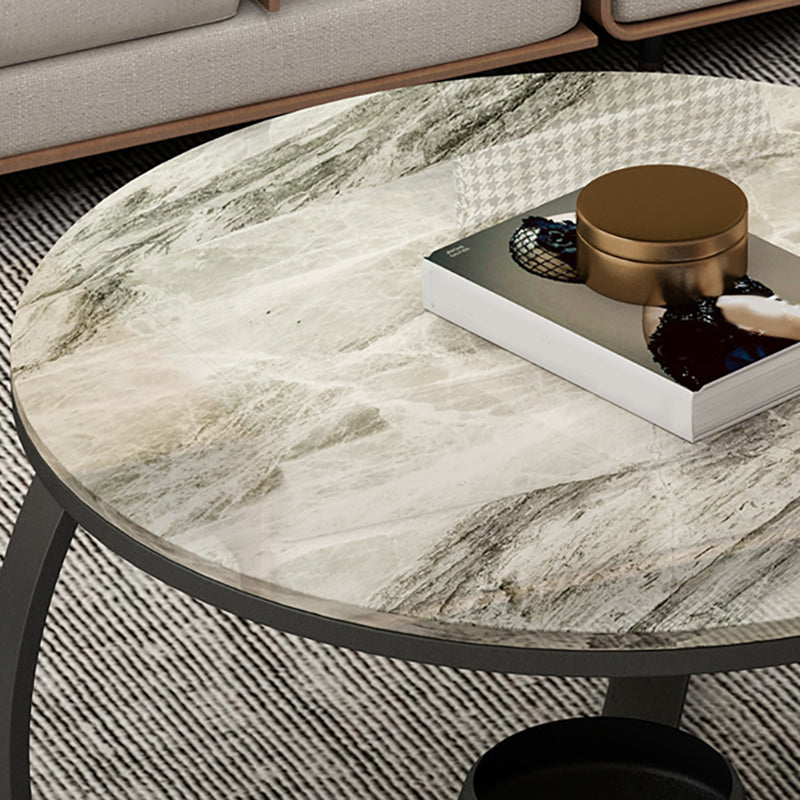 Round Cross Legs Coffee Table  Contemporary  Cocktail Table for Home
