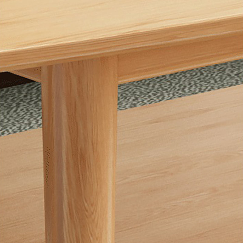Modern 4 Legs Rectangular Coffee Table with Storage Cocktail Table