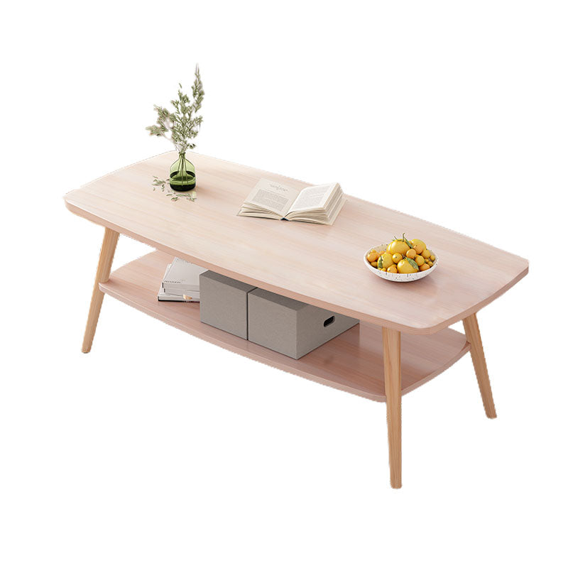 Modern Wooden Rectangular/Geometric Coffee Table with Storage Cocktail Table