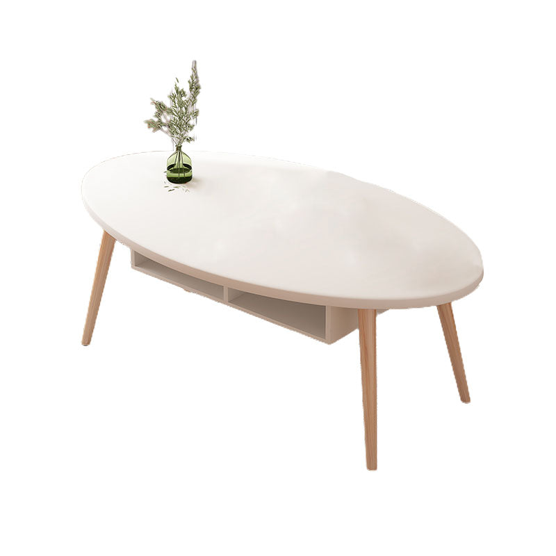 Modern Wooden Rectangular/Geometric Coffee Table with Storage Cocktail Table