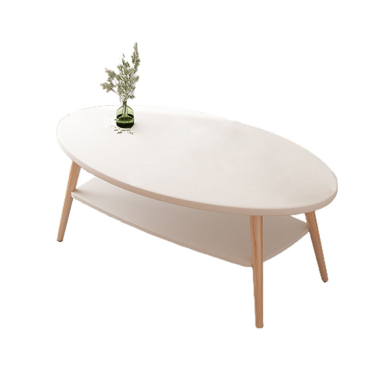 Modern Wooden Rectangular/Geometric Coffee Table with Storage Cocktail Table