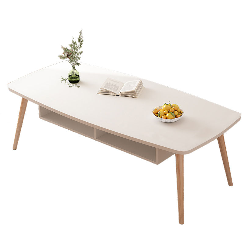 Modern Wooden Rectangular/Geometric Coffee Table with Storage Cocktail Table