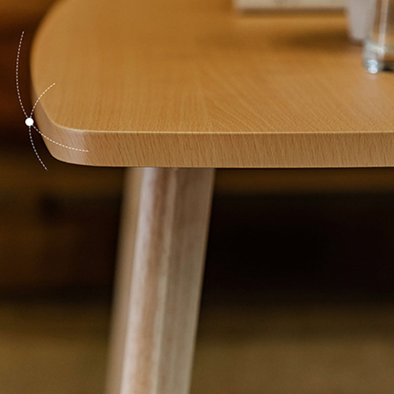 Wooden 4 Legs Cocktail Table Modern Rectangular Coffee Table for Living Room