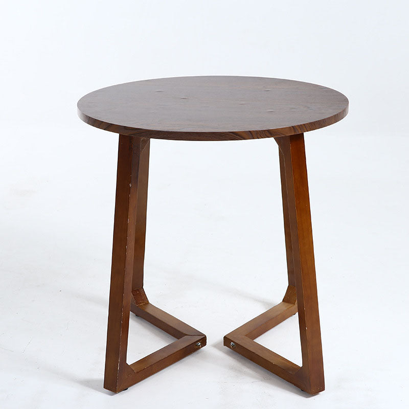 Solid Wood Sled Coffee Table in Oak/Brown, Modern Round/Rectangle Table