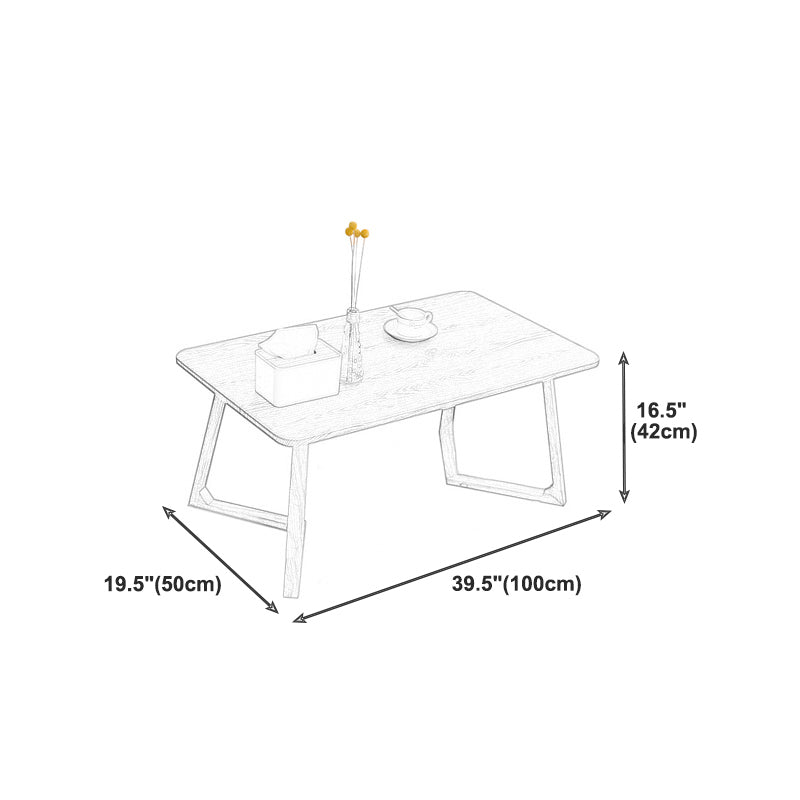 Modern Wooden Rectangular Coffee Table Cocktail Table in Natural