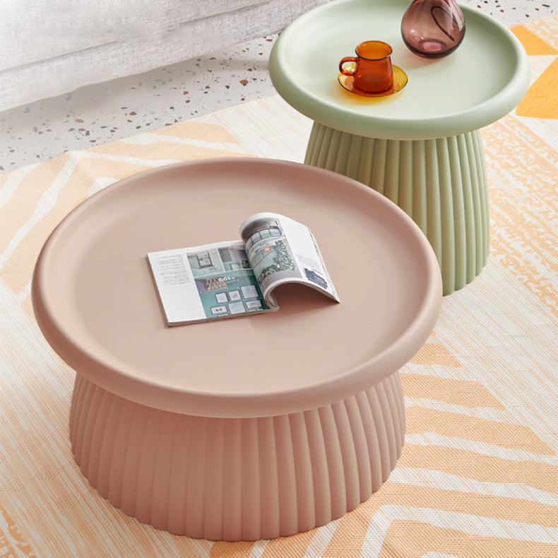 Round Pedestal Coffee Table Scandinavian Macaron Coffee Cocktail Table