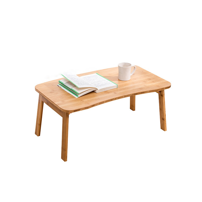 Modern Brown/Oak 4 Legs 1 Coffee Table Geometric Folding Table for Living Room