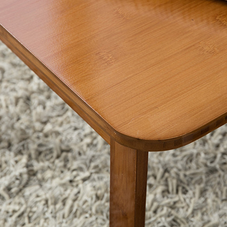 Modern Brown/Oak 4 Legs 1 Coffee Table Geometric Folding Table for Living Room