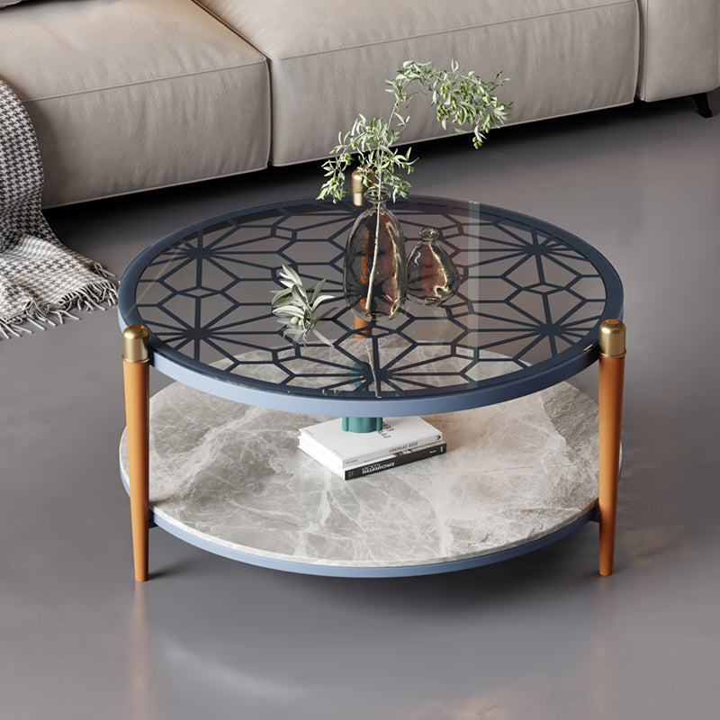 Contemporary Round  Coffee Table  3 Legs Cocktail Table for Home