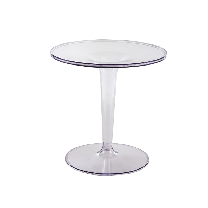 Pedestal Modern 1 Single Coffee Table Round Acrylic Cocktail Table