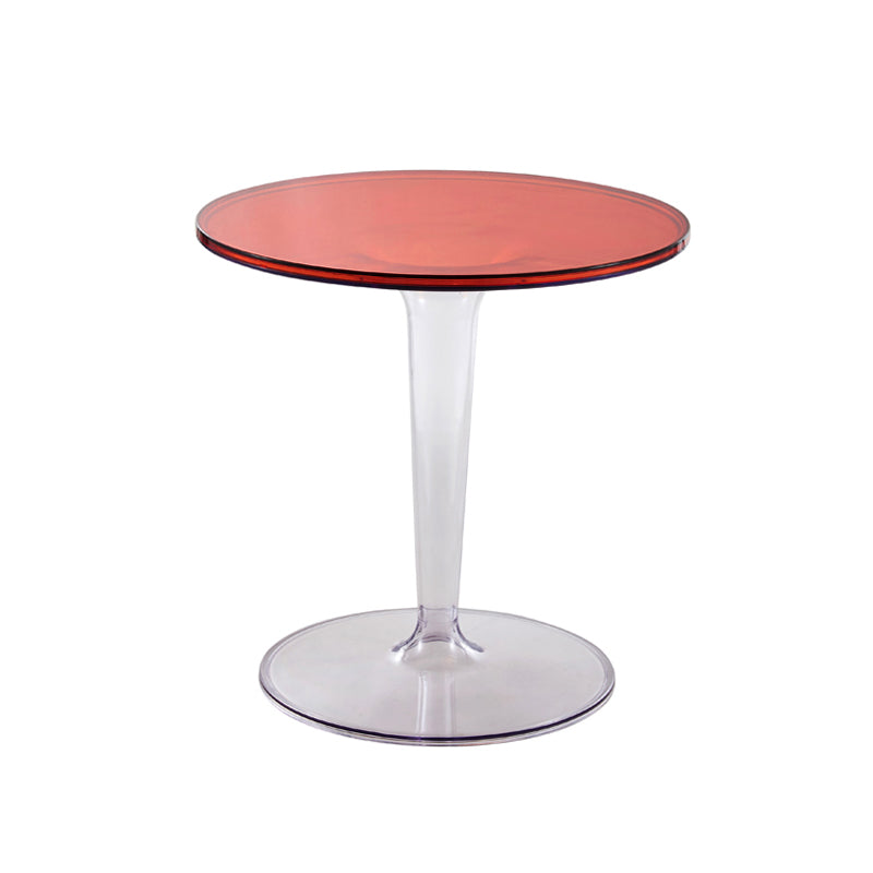 Pedestal Modern 1 Single Coffee Table Round Acrylic Cocktail Table