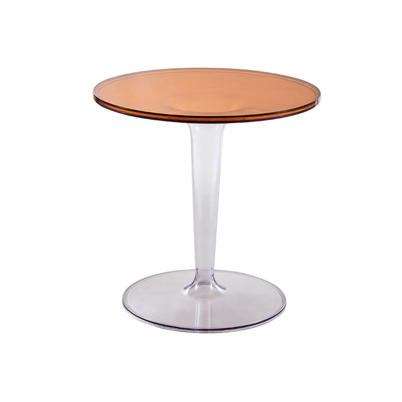 Pedestal Modern 1 Single Coffee Table Round Acrylic Cocktail Table
