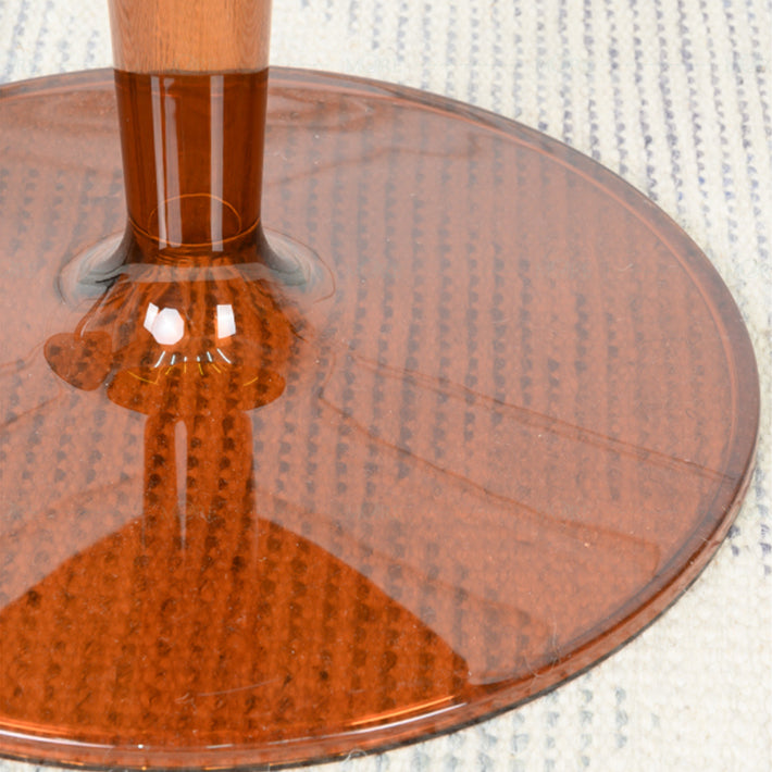 Pedestal Modern 1 Single Coffee Table Round Acrylic Cocktail Table