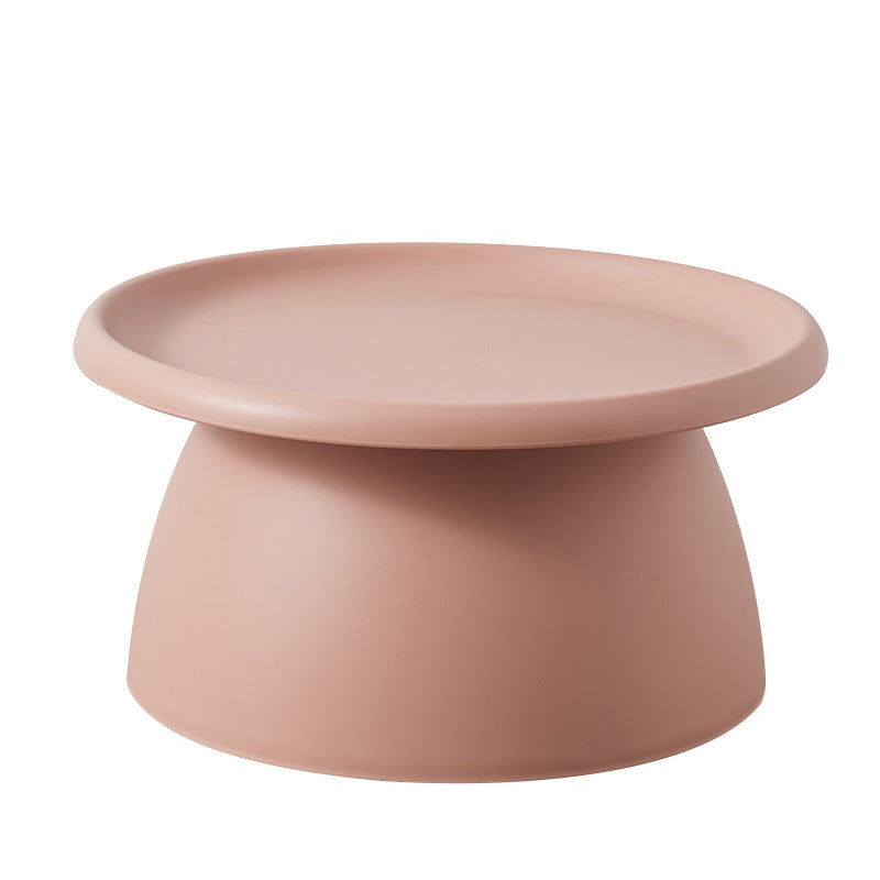 Modern Round Pedestal Coffee Table Acrylic Pink Coffee Table