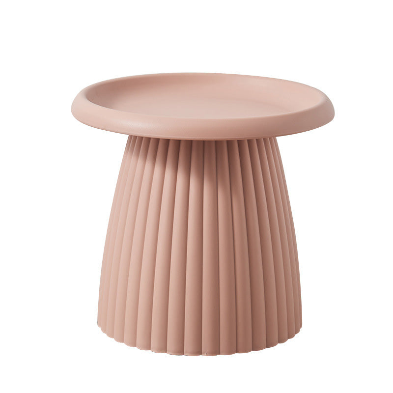 Modern Round Pedestal Coffee Table Acrylic Pink Coffee Table