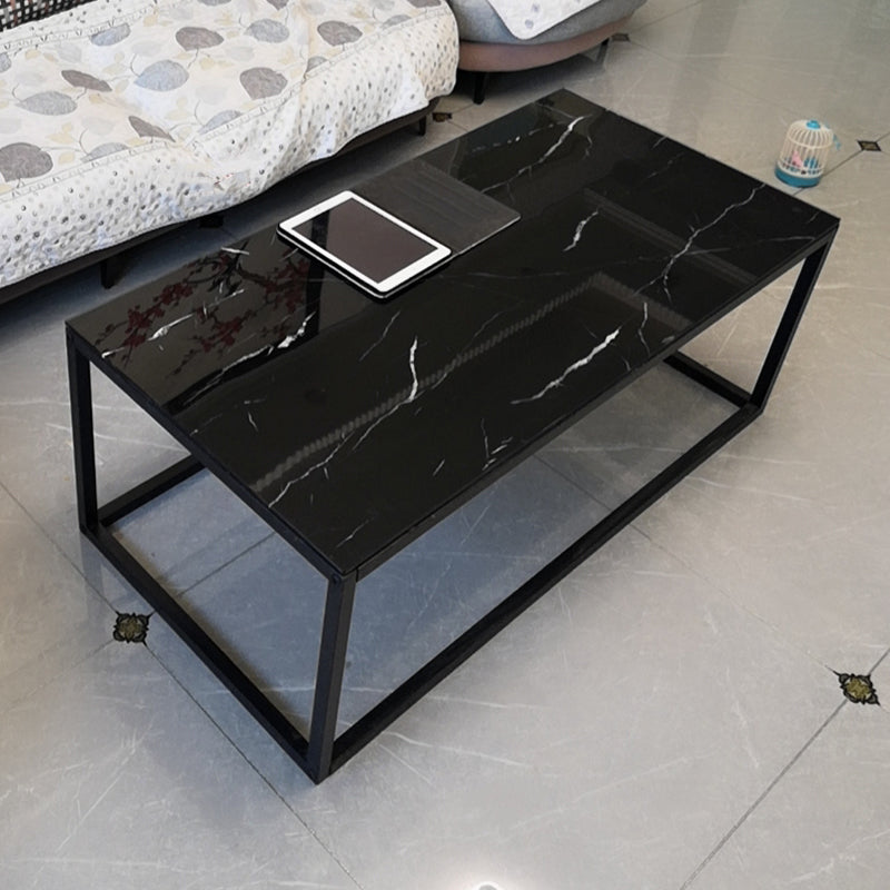 Contemporary Rectangular Glass Frame Base Coffee Cocktail Table