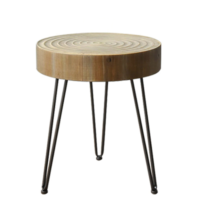 3 Legs Round Natural Finish Coffee Table Rustic Wooden Coffee Table