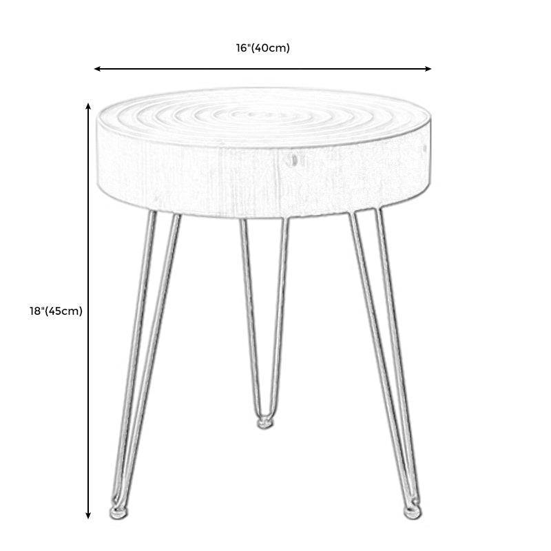 3 Legs Round Natural Finish Coffee Table Rustic Wooden Coffee Table
