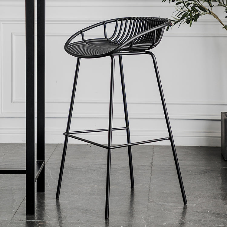 Modern Style Bar Stool Metal Counter Bar Stool with Metal Legs for Home