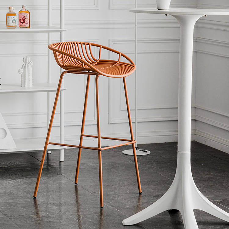 Modern Style Bar Stool Metal Counter Bar Stool with Metal Legs for Home